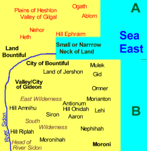 Generic map of Book of Mormon lands.