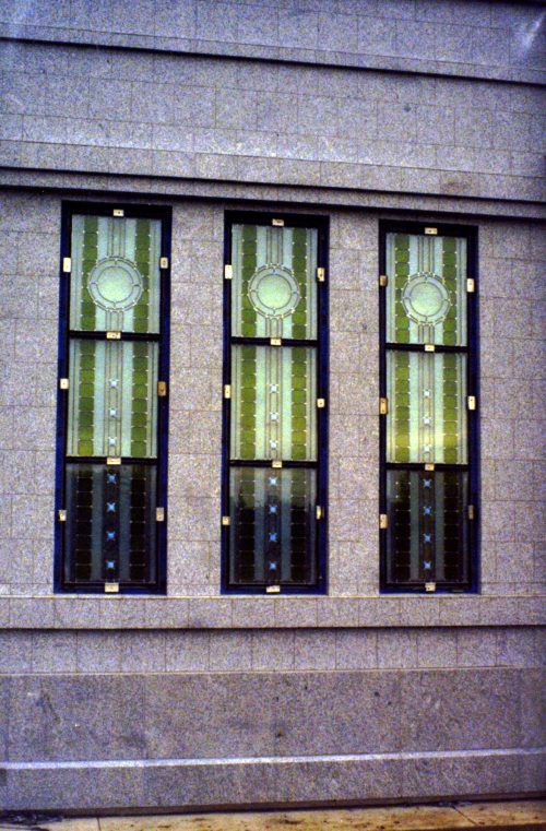Art glass windows.