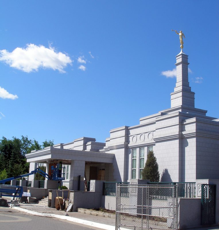 During the first week, the tear out of front steps and the cladding on the columns supporting the old portico roof was begun.