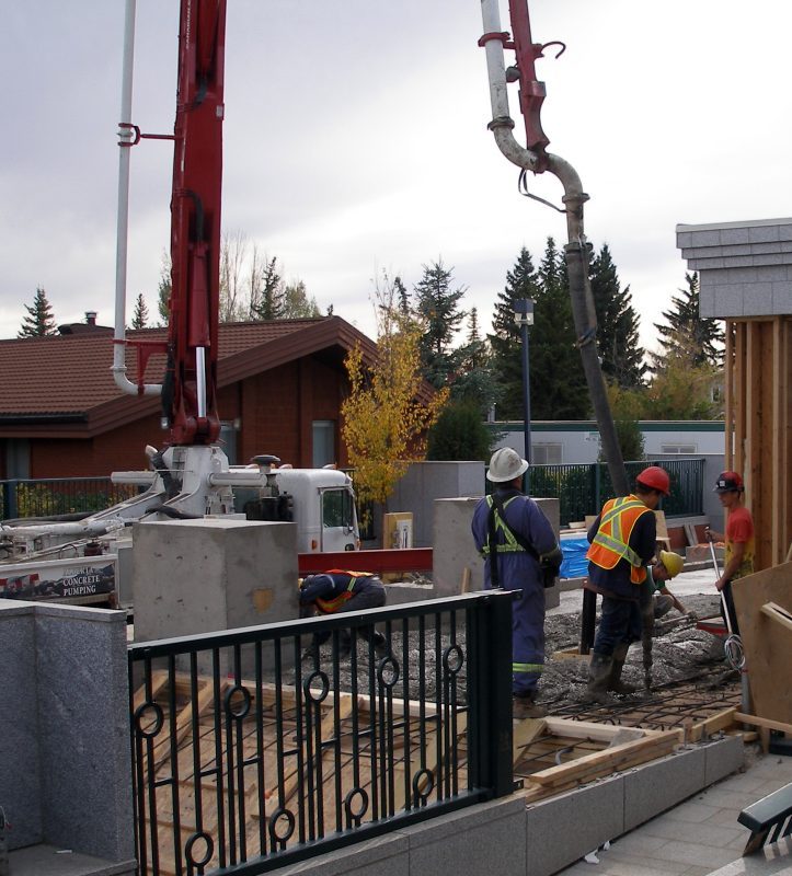 Working to the North, the concrete is nearly all in place.