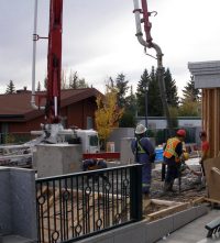 Working to the North, the concrete is nearly all in place (29 Sept 2011).