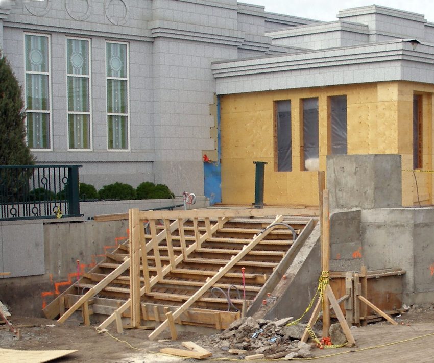 The South stairs are also ready to pour.