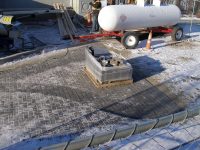 The paving stones for the roadway are in place (16 Nov 2011).