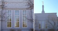 The art glass windows on the North face near the baptistry are installed and sealed (30 Mar 2012).